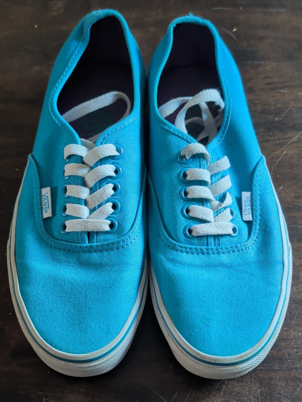Vans Women's Low-Top Canvas Sneakers in Teal Blue